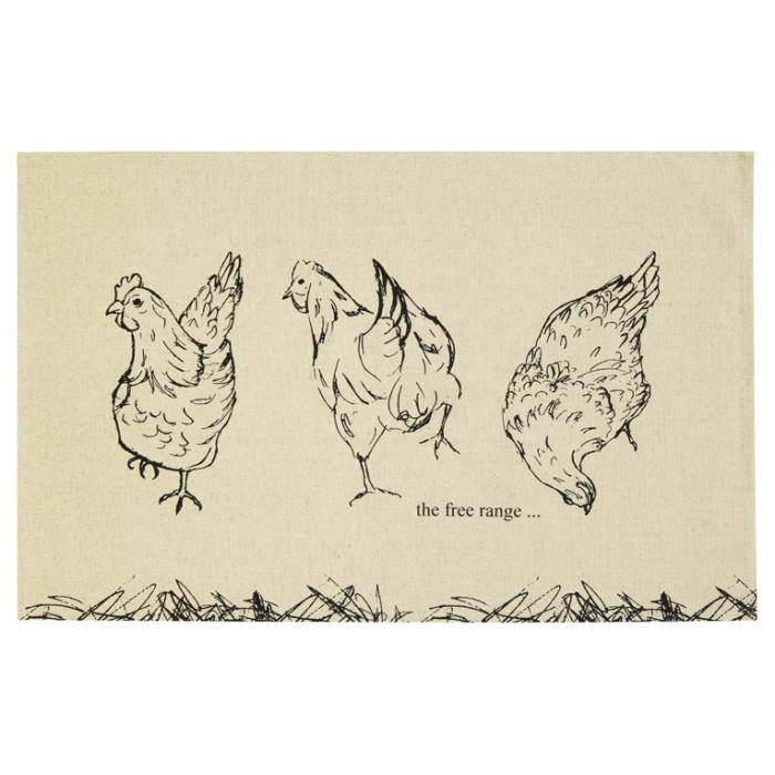 Ulster Weavers Chickens Tea Towel 'free range'
