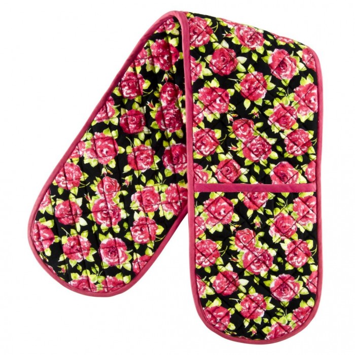 Bold Floral Design Double Oven Glove