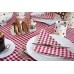 Red and White Check Napkins (Set of 4)