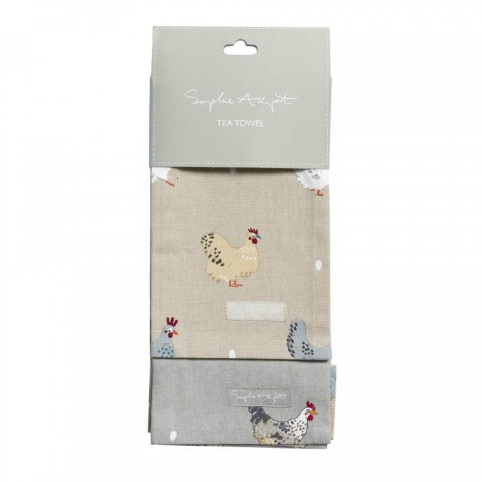 Chickens & Lay a Little Egg Tea Towel - Set of Two