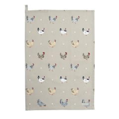 Chickens Lay a Little Egg Hens Tea Towel