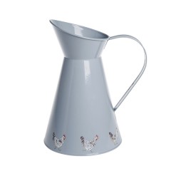 Chickens Tin Jug Chickens Tin Jug