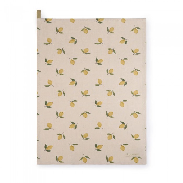 Lemons Linen Tea Towel