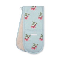 Strawberries Blue Double Oven Glove Strawberries Blue Double Oven Glove