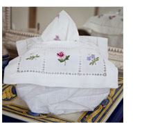 Hand Embroidered Tissue Box Covers