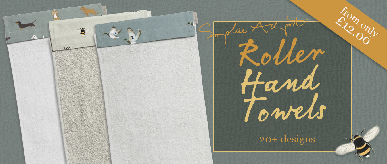 Roller hand towel collection - Designed in Britain